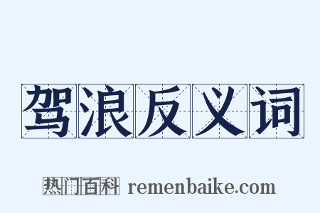 驾浪反义词是什么意思的图片